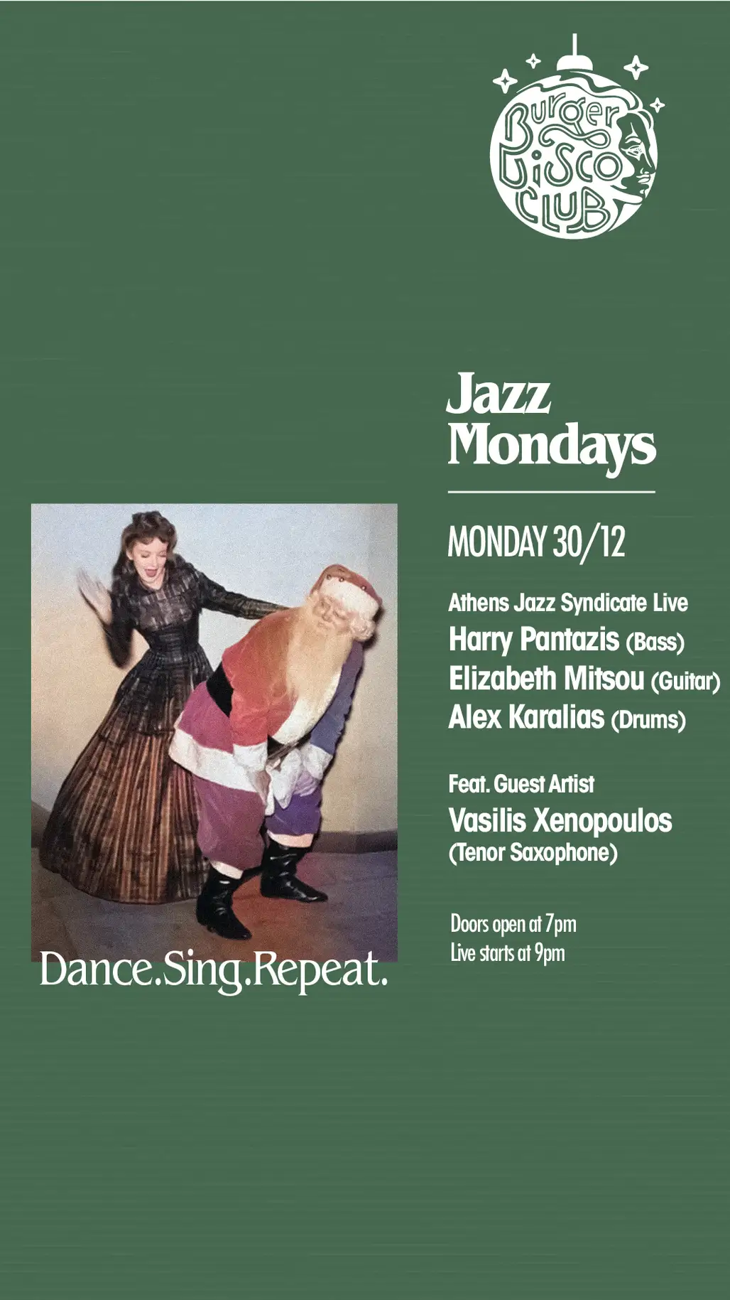 JAZZ MONDAYS with THE ATHENS JAZZ SYNDICATE